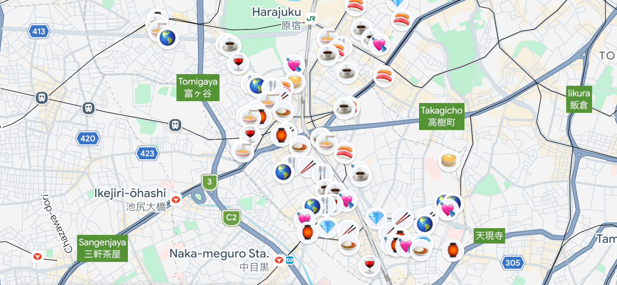Shibuya Food & Drink Map